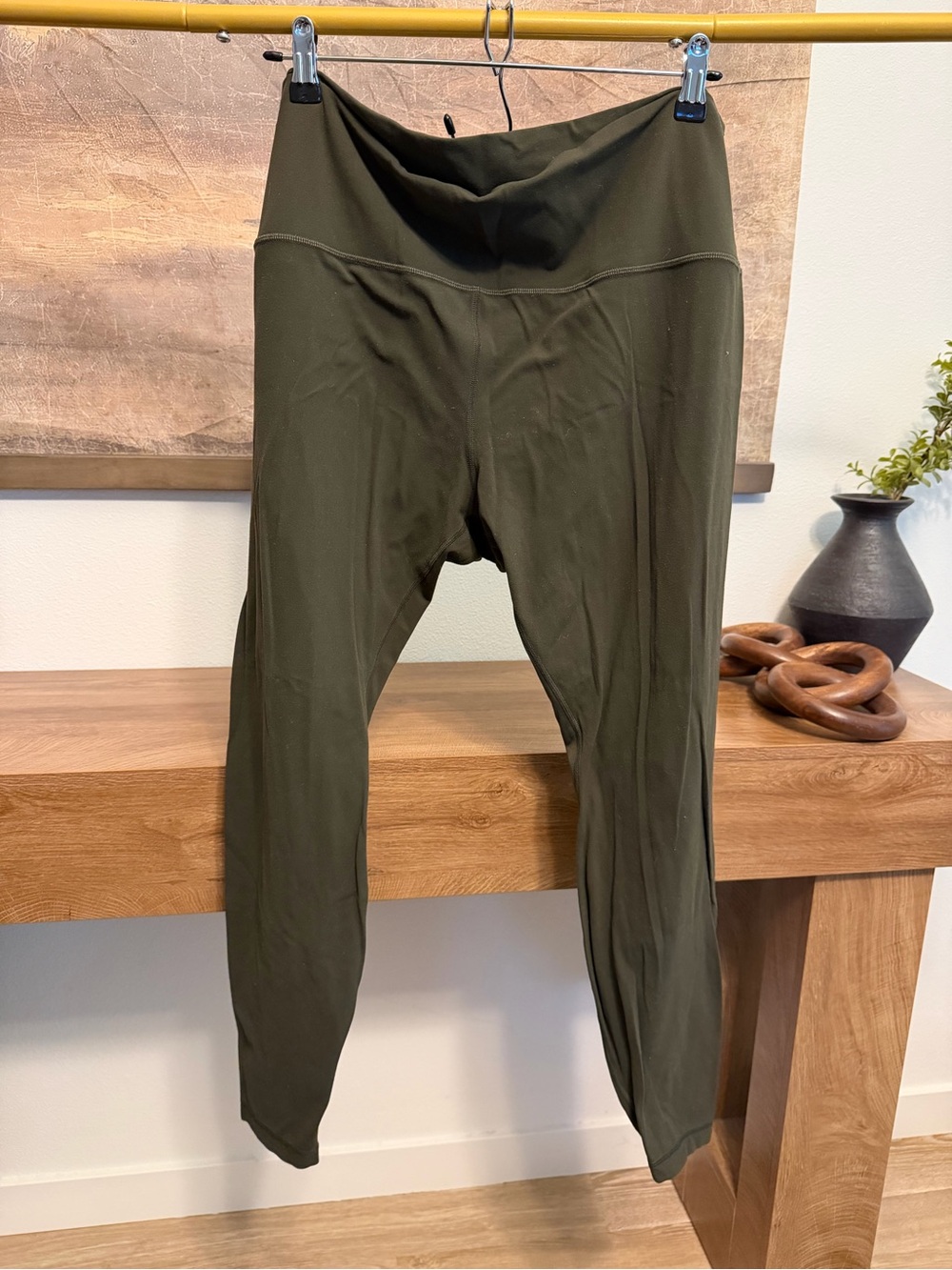 Lululemon Align High Rise Leggings in olive green Size 20